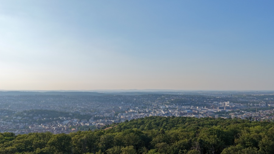 Panorama über Stuttgart aus der Luft