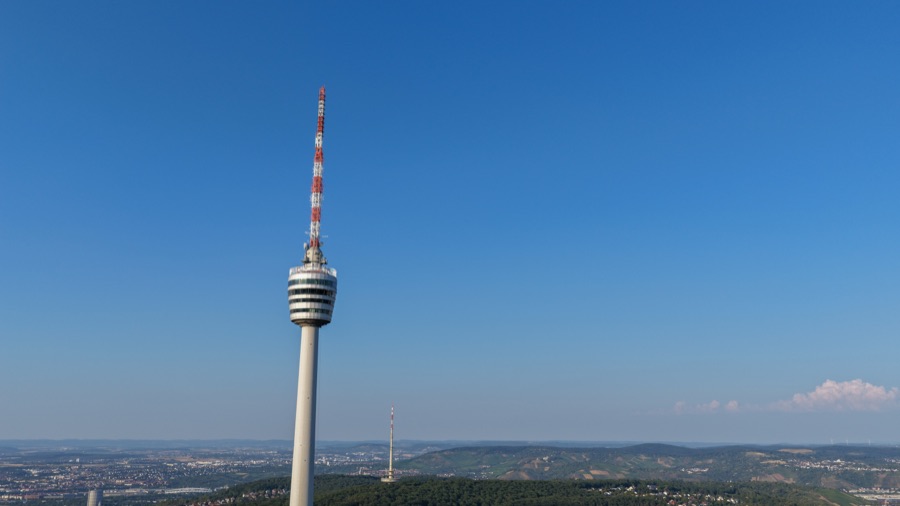 Stuttgarter Fernsehturm aus der Luft