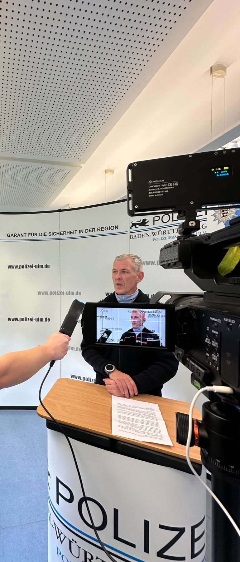 Pressetermin bei der Polizei Ulm